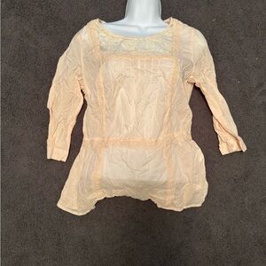 Basement Collection Peach Lace Blouse